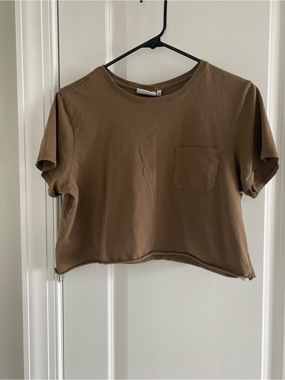 Richer Poorer Pima Cotton Crop Pocket Brown Tee Shirt SZ M